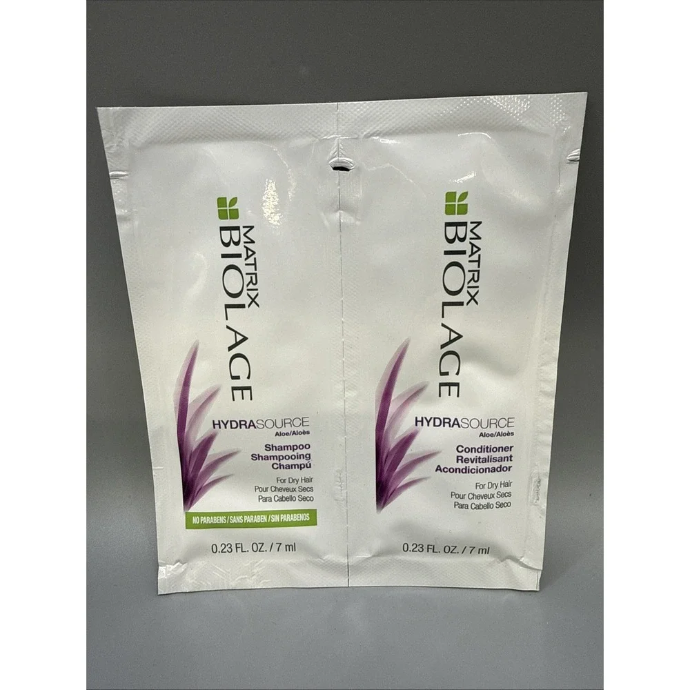 Biolage Hydra Source Shampoo + Cream Conditioner Travel TSA Sample Size Lot-8